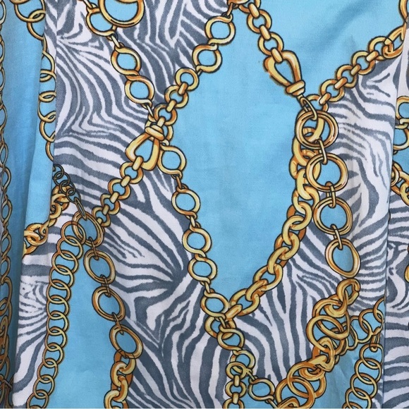 Show Me Your Mumu Amara Mini Dress in Zebra Chain Print XL NEW! 100% Cotton - Picture 9 of 10